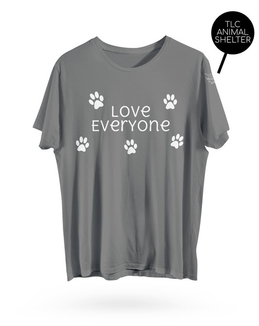 Love Everyone Paw Prints T Shirt