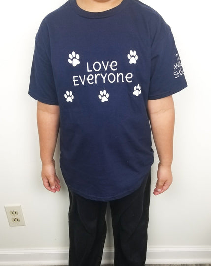 YOUTH Love Everyone Paw Prints T Shirt - Clothed In Blessings