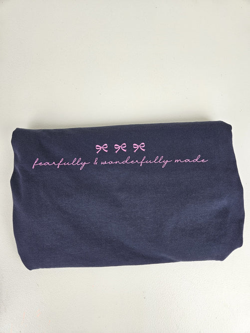 Fearfully and Wonderfully Made Bow Tee - Clothed In Blessings