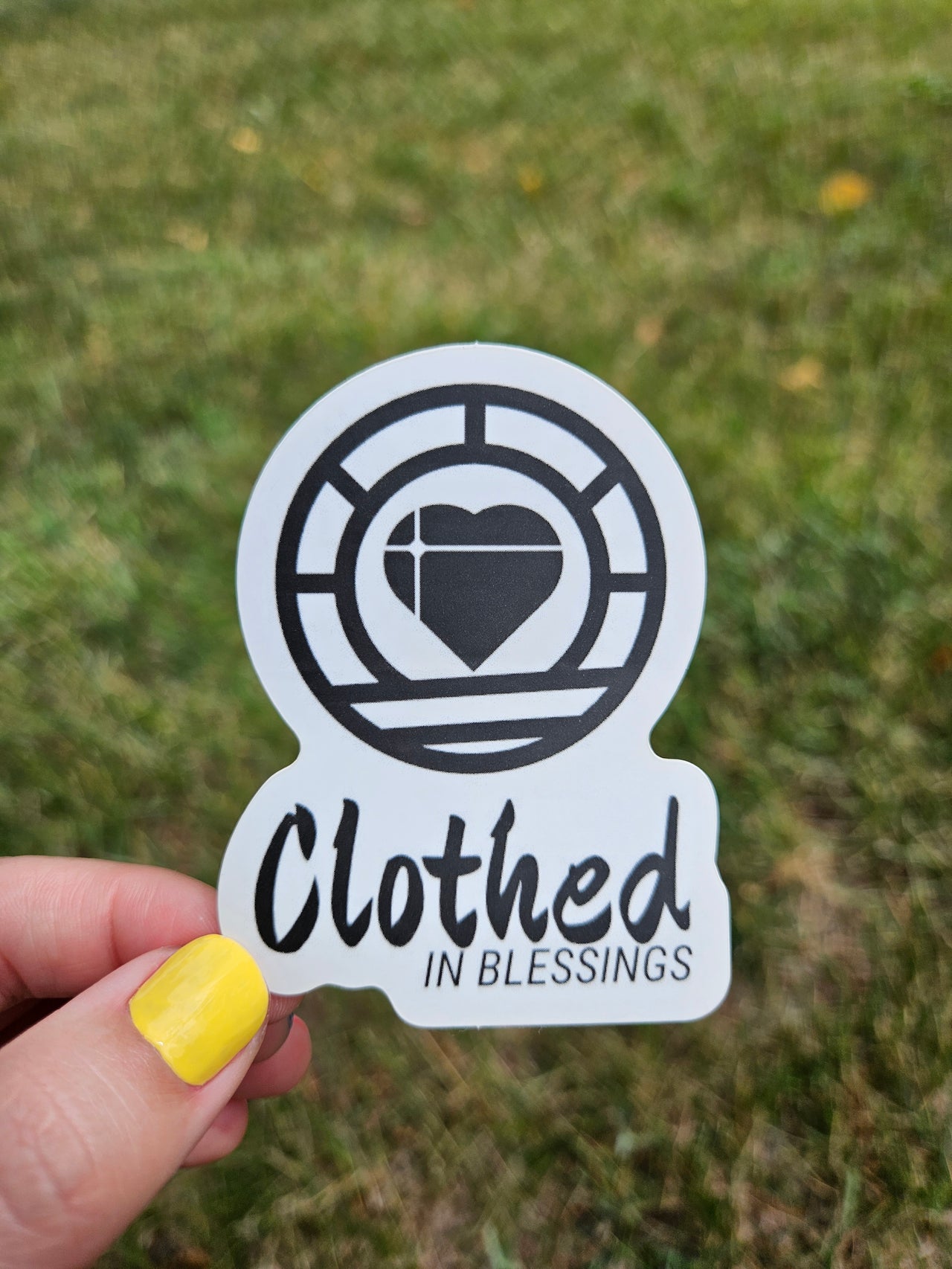 Clothed In Blessings Sticker