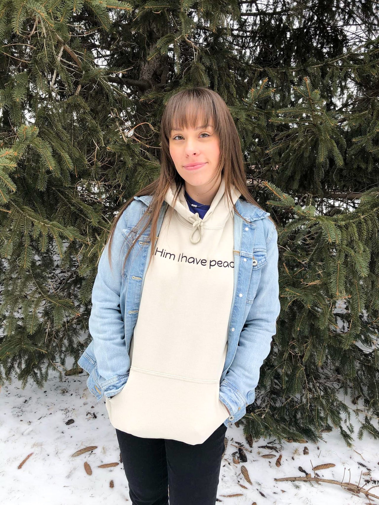 *CLOSEOUT SALE* In Him I Have Peace Unisex Embroidered Hoodie - Clothed In Blessings
