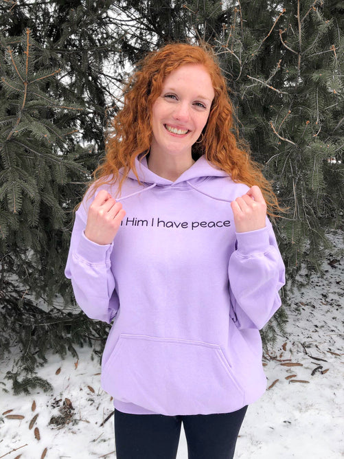 *CLOSEOUT SALE* In Him I Have Peace Unisex Embroidered Hoodie - Clothed In Blessings