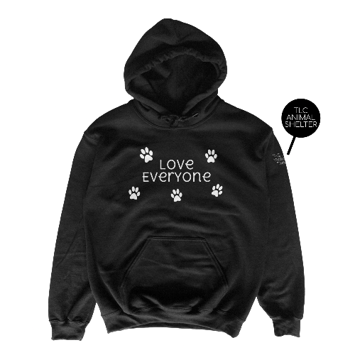 Love Everyone Paw Prints Hoodie