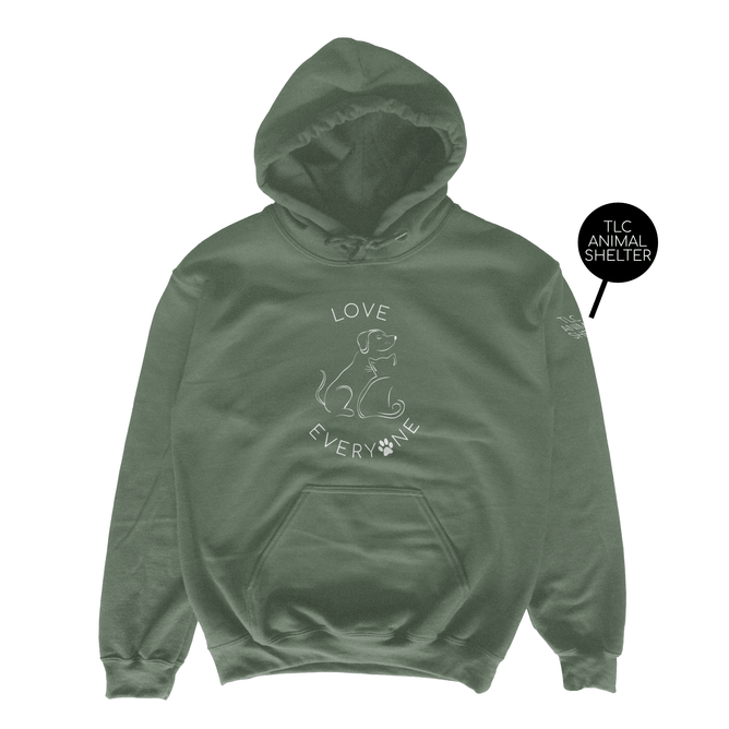 Love Everyone Dogs and Cats Hoodie - Clothed In Blessings
