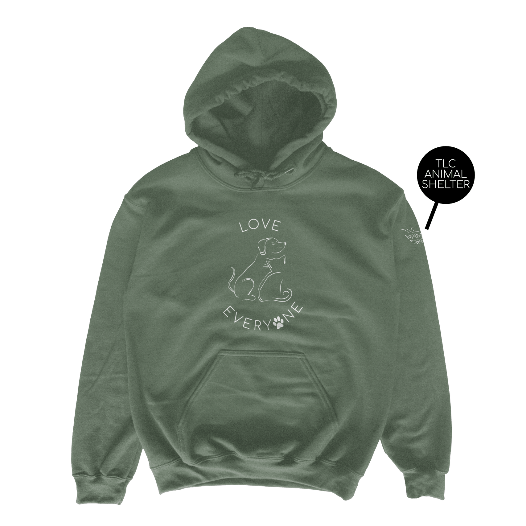 Love Everyone Dogs and Cats Hoodie - Clothed In Blessings