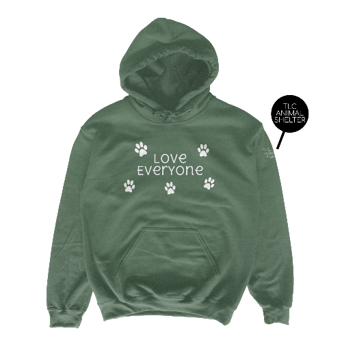 Love Everyone Paw Prints Hoodie