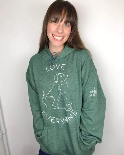 Love Everyone Dogs and Cats Hoodie - Clothed In Blessings