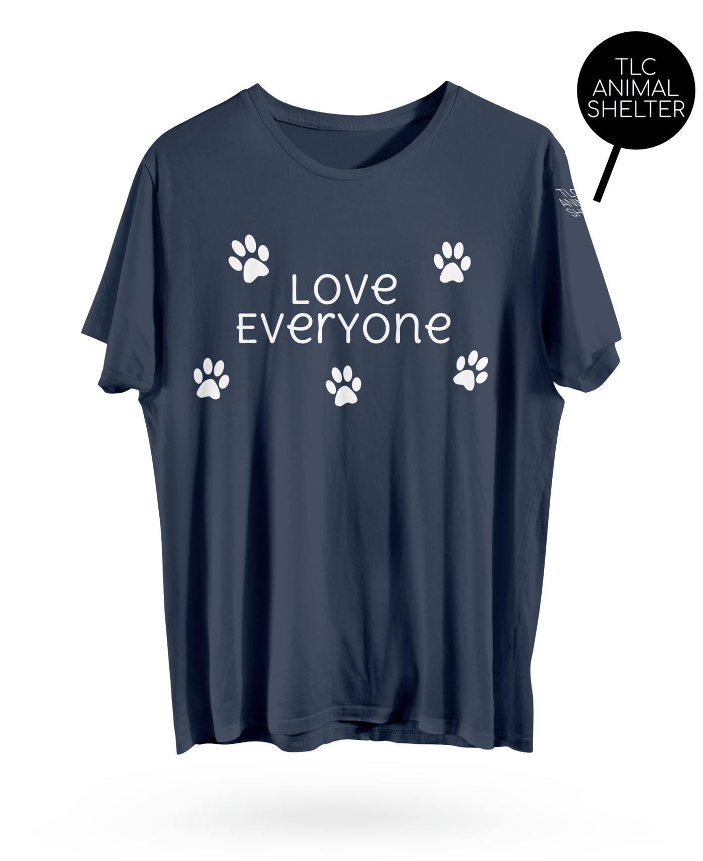 YOUTH Love Everyone Paw Prints T Shirt - Clothed In Blessings