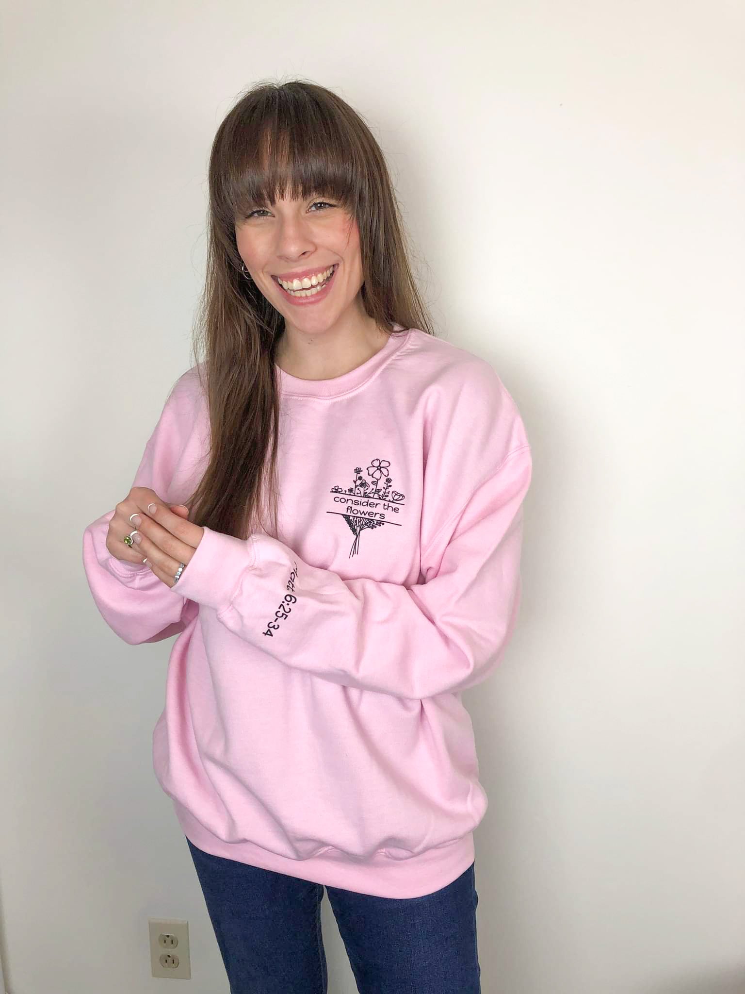 Consider The Flowers Sweatshirt - Clothed In Blessings