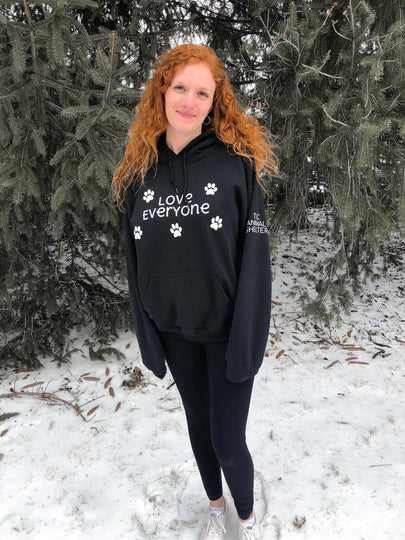 Love Everyone Paw Prints Hoodie - Clothed In Blessings